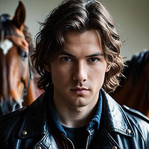 Serious Young Man in Lord of the Rings Inspired Costume