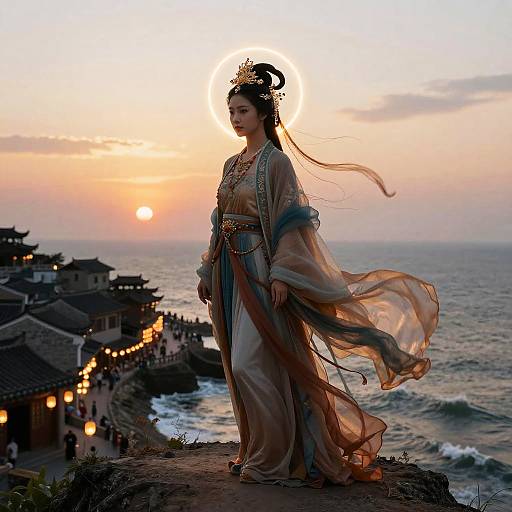 Mazu at Sunset Cliff Edge