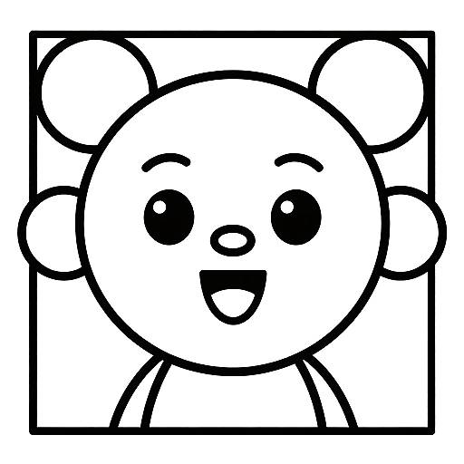 Bold Thick Line Coloring Pages