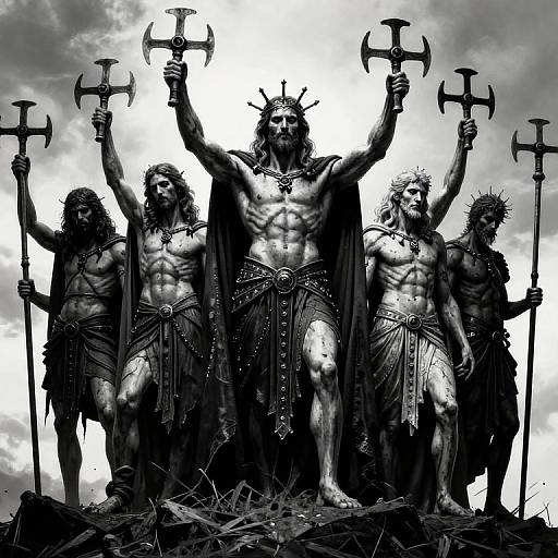 High-Contrast Modern Art: Immortal King