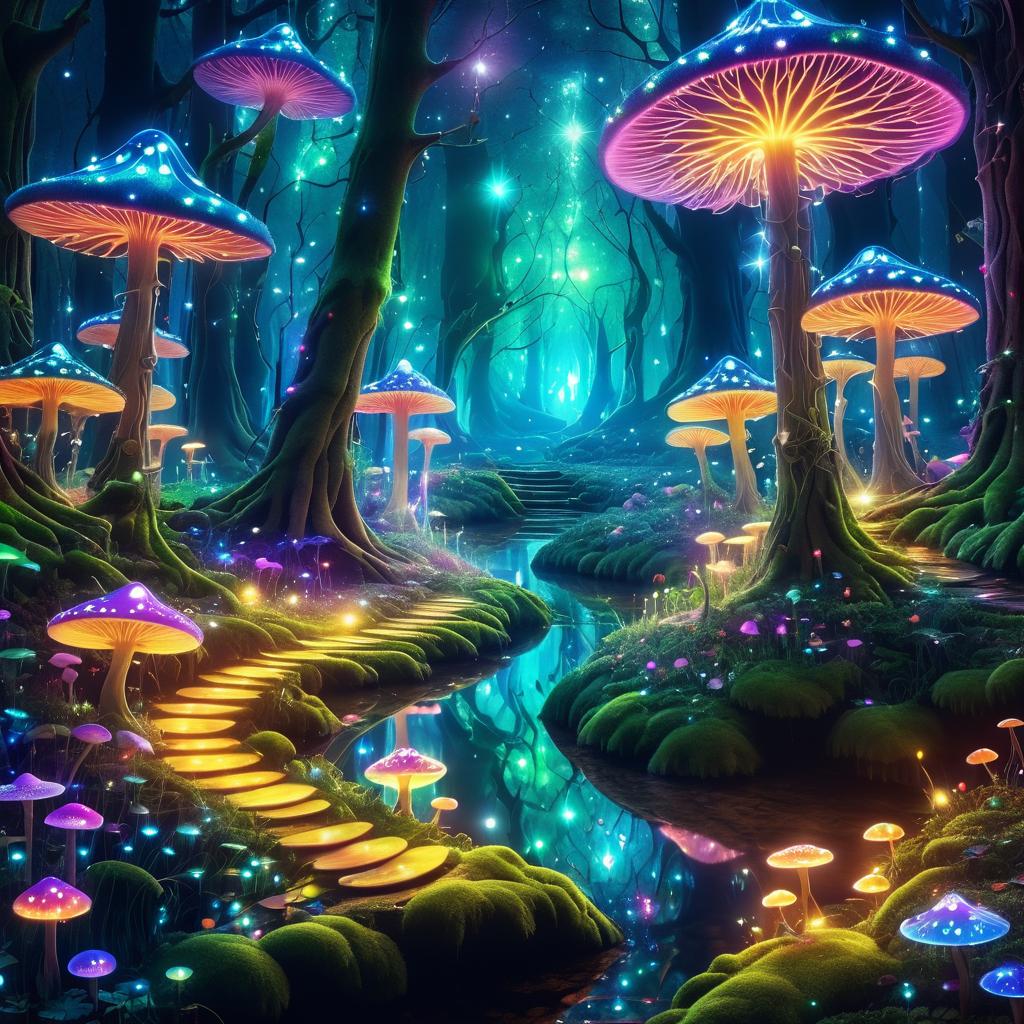 Enchanting Dreamlike Forest Landscape