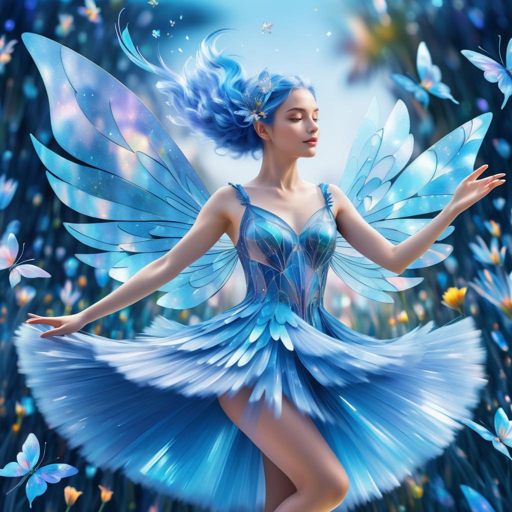 Whimsical Fairy Dancing in Floral Wonderland