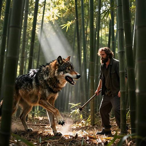 Werewolf Attack in a Bamboo Forest