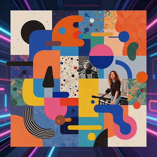 Vibrant Futuristic Digital Collage