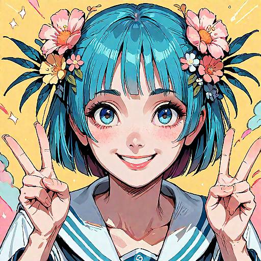 Smiling Saten Ruiko in Serafuku