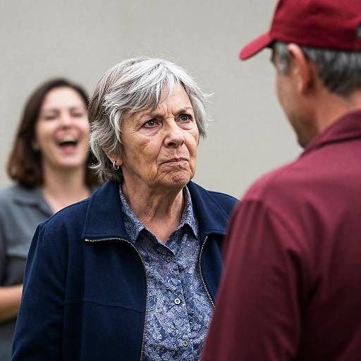 Intense Interaction: Older Woman Portrait