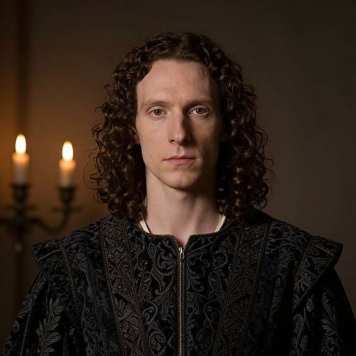 Renaissance Man in Velvet Robe