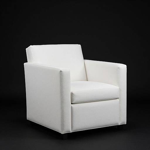 Minimalist Origami-Inspired White Armchair