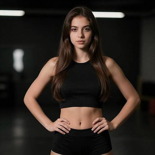 Dramatic Portrait: Confident Woman in Black