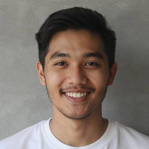 Warm Portrait of a Young Asian Man