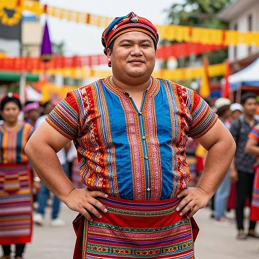 Proud Traditional Attire at Festival