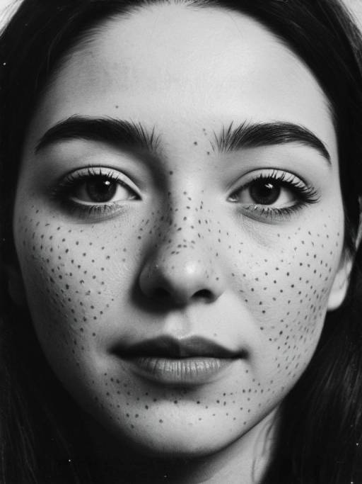 Woman with Stitch Marked Face Close-up