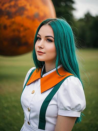 Lifestyle costume photo of Alice carroll. Cosplay clothes