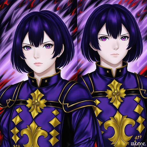 Illustration of Morgan (female) (fire emblem), fire emblem in the style of Easonx