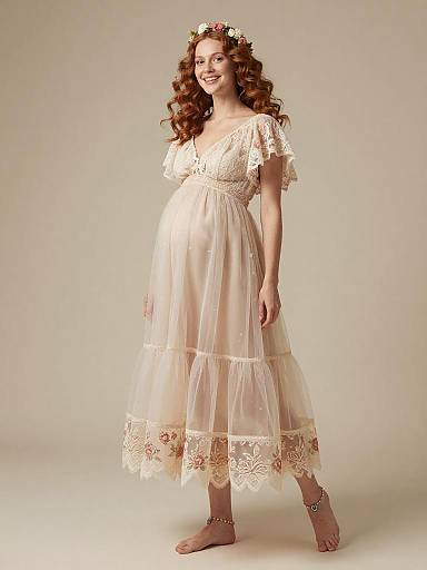 Luxurious Ethereal Maternity Fairy Couture