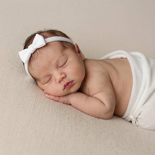 Serene Photograph of a Sleeping Newborn