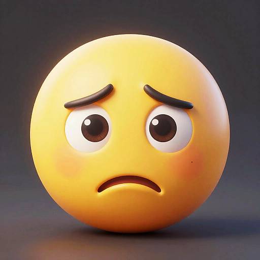 3D Baffled Emoji Render