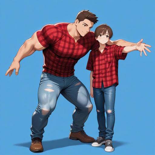 Muscular Friendship in Denim and Flannel Muscular Friendship in Denim and Flannel