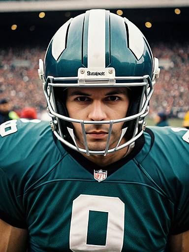 Photorealistic Football Helmet Cosplay Portrait