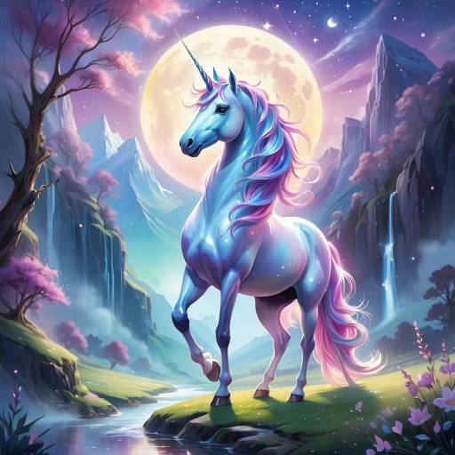 Moonlit Unicorn in a Hidden Valley Moonlit Unicorn in a Hidden Valley