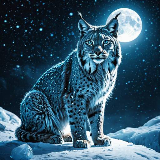 Icy Lynx Under Mystic Arctic Lights Icy Lynx Under Mystic Arctic Lights