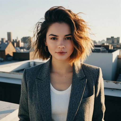 Chic Mid Fade Hairstyle on Rooftop