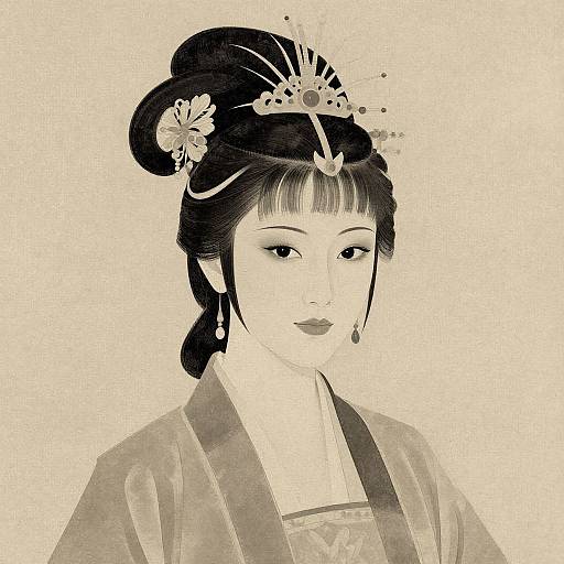 Abstract Chinese Woman Portrait