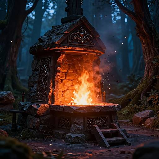 Enchanted Blacksmith Forge at Twilight