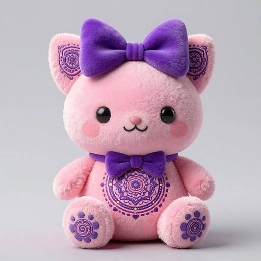 Whimsical Pastel Pink Mandala Creature