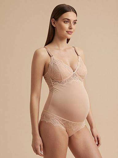 Sleek High-End Maternity Lingerie Fashion Shoot