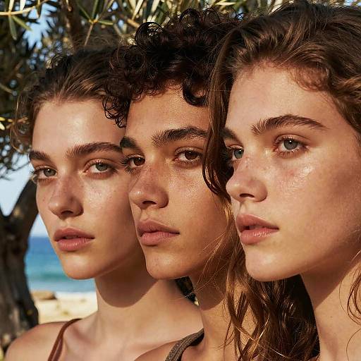 Mediterranean Olive Skin Close-Up