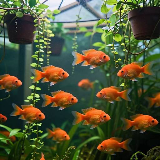 Orange Fish in Greenhouse Maze