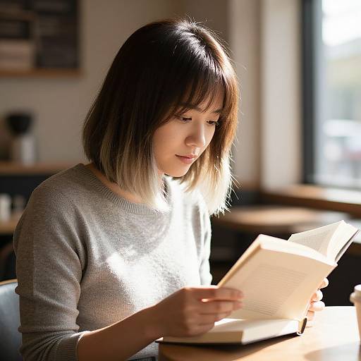 Cozy Coffee Shop Reading Moment