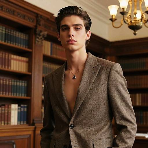 Editorial Portrait in Historic Library