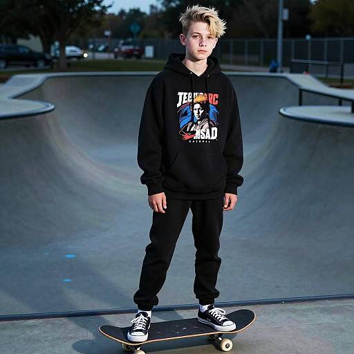 Teen Boy Ombre Hair Skate Style