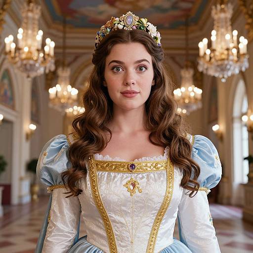 Realistic Sleeping Beauty in Enchanted Castle