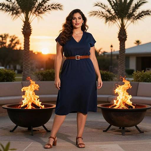 Confident Woman at Sunset Outdoors