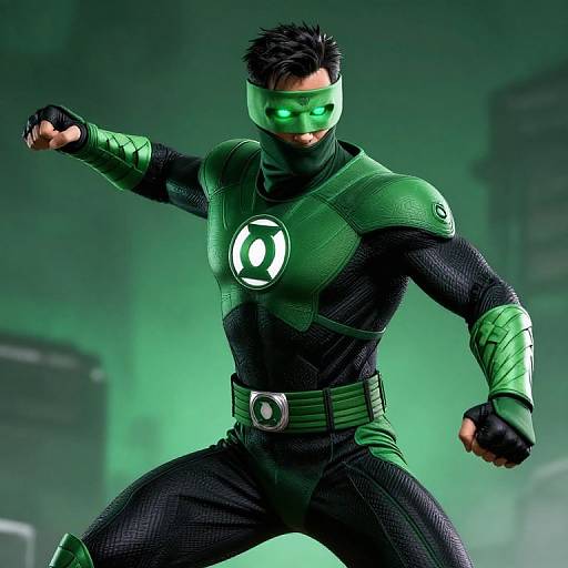 Ultrarealistic Green Lantern Ninja Assassin