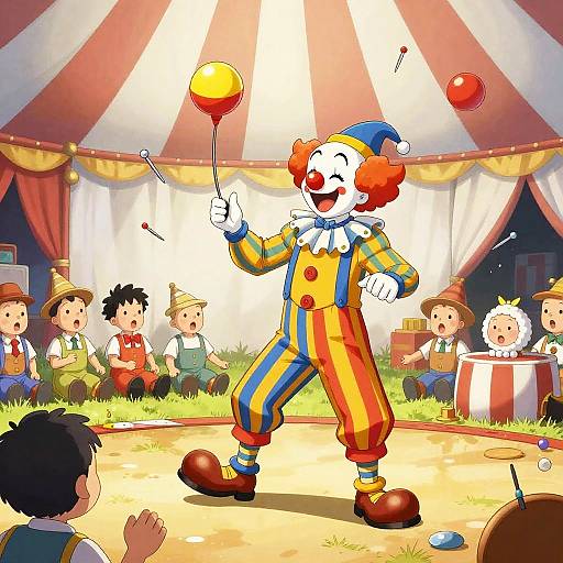 Clumsy Circus Clown's Juggling Chaos