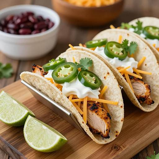Delicious Grilled Chicken Tacos Display