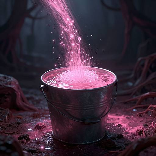 Hyperrealistic Dark Fantasy Water Overflow