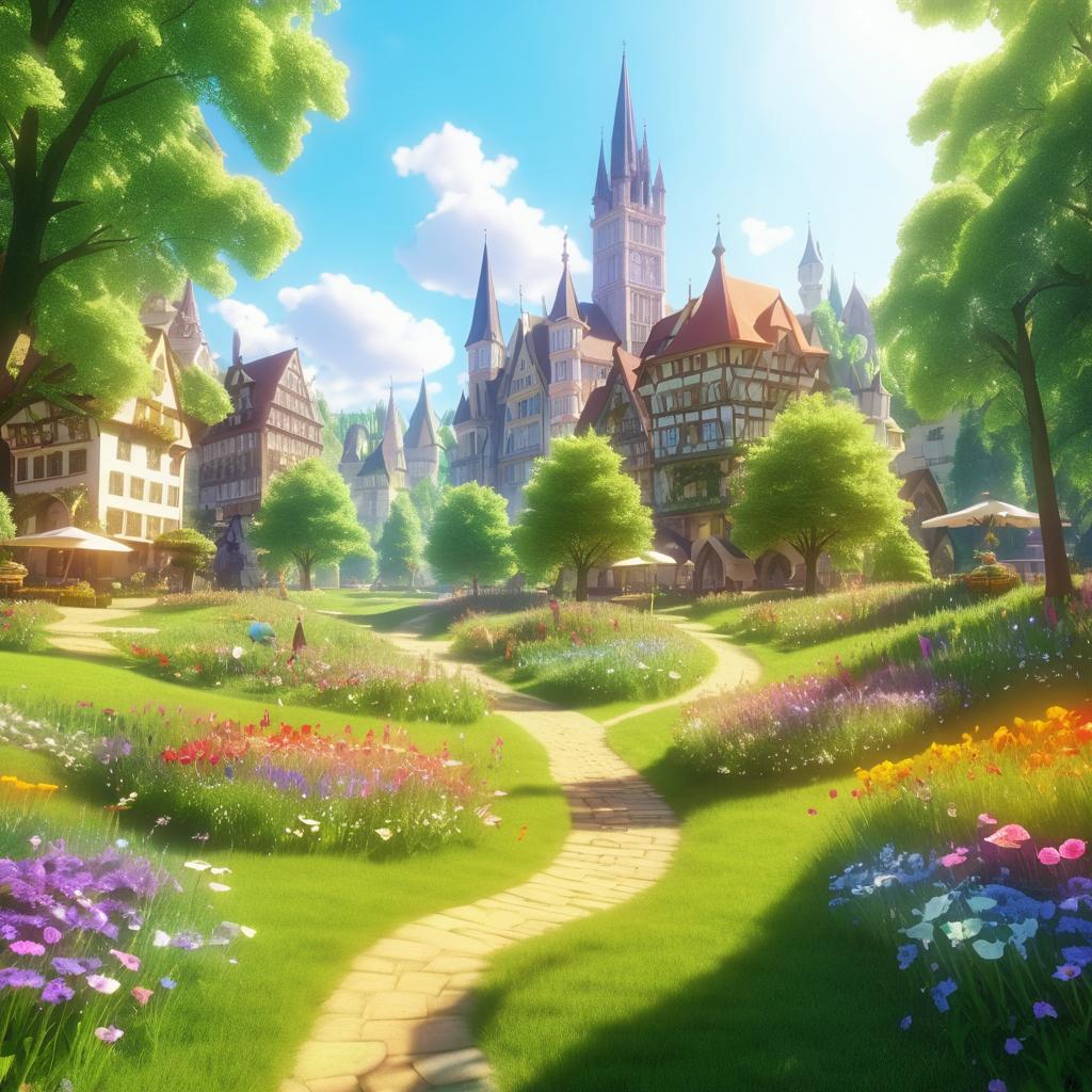 Mystical Town Meadow with Fairy Tale Vibes