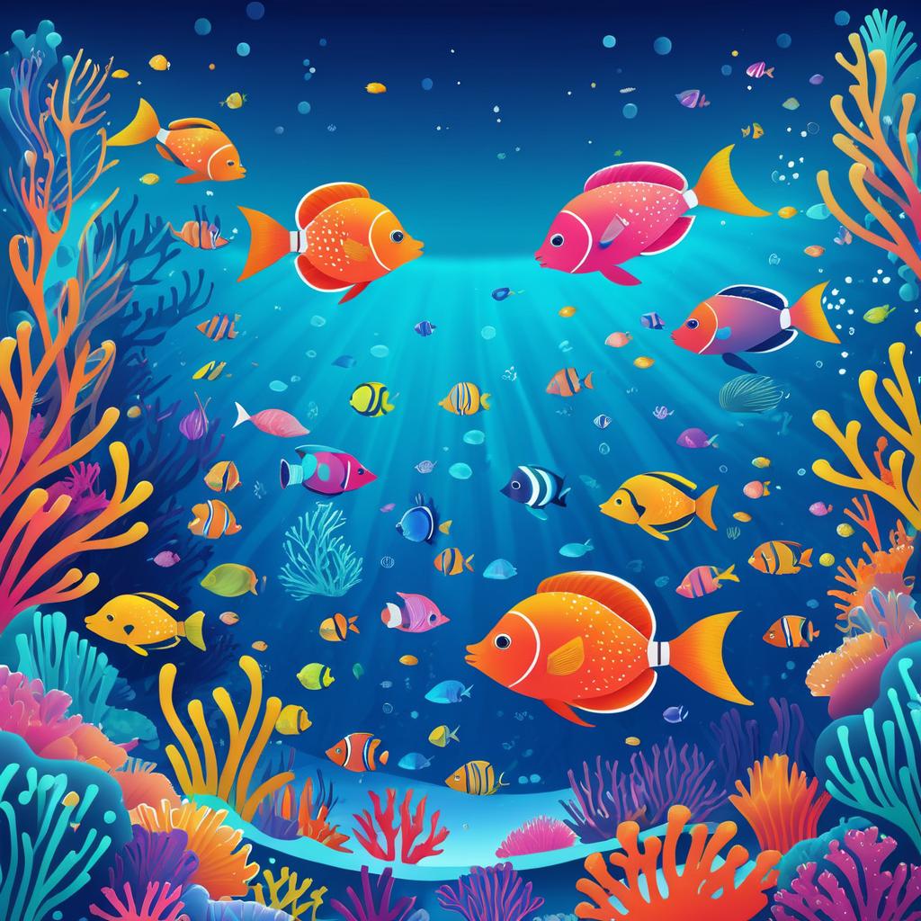 Vibrant Underwater Friendship Illustration