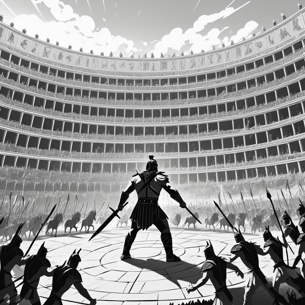 Epic Gladiator Battle in Ancient Rome