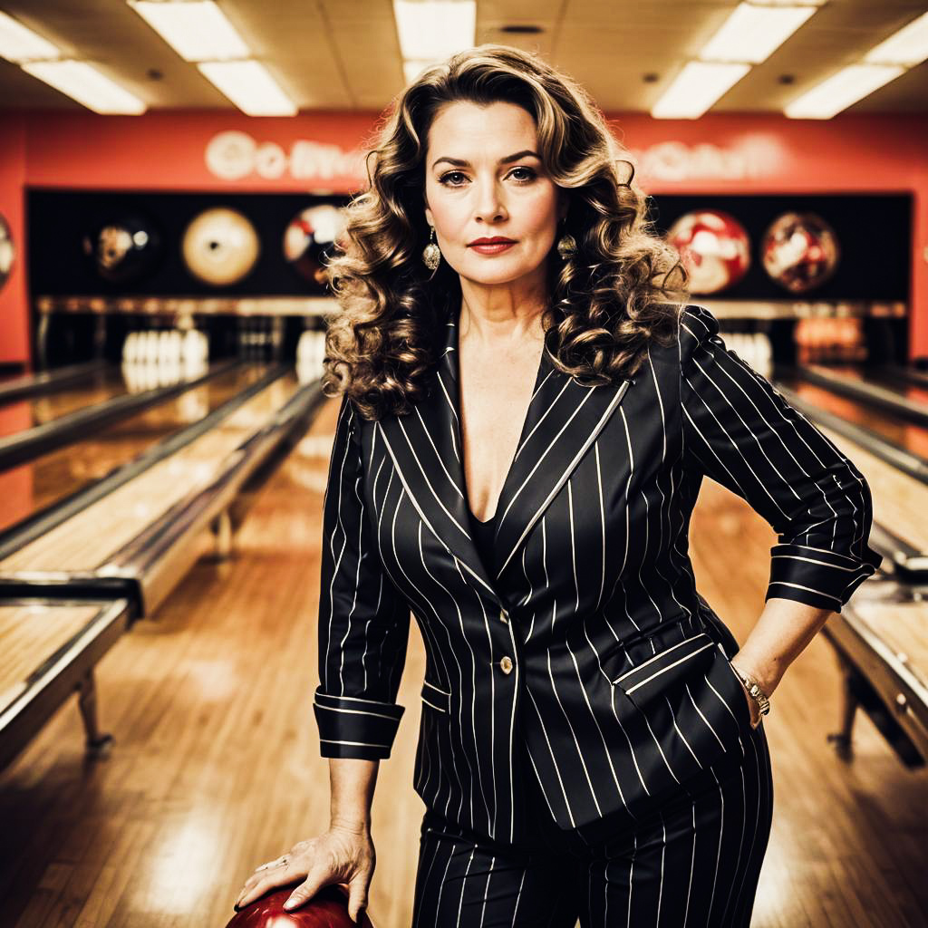 Chic Bowling Photo Shoot with Curvy Model