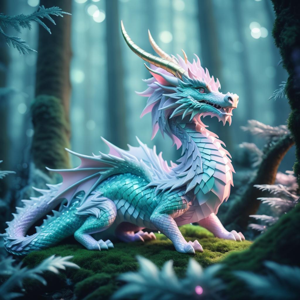 Cinematic Dragon Photoshoot in Enchanted Forest