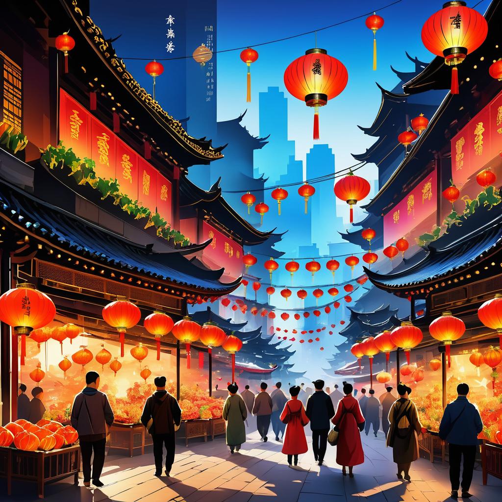 Vibrant Chinese Market Streets in HD