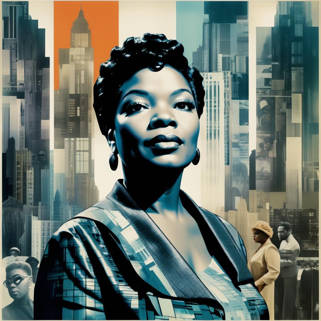 Maya Angelou in a 1927 Metropolis Collage