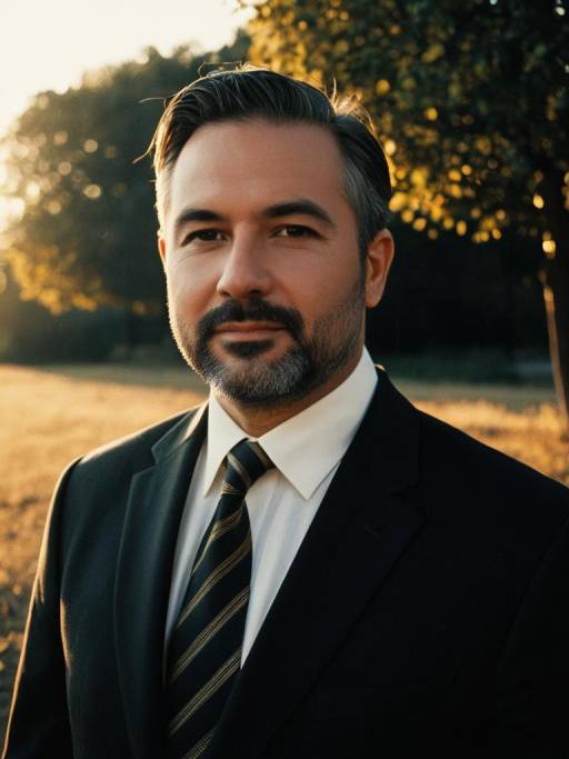 Stylish Man in Formal Attire at Sunset