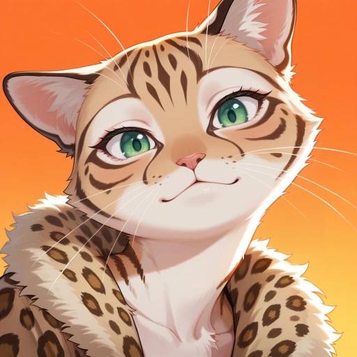 Majestic Bengal Cat with Fiery Horizon Majestic Bengal Cat with Fiery Horizon